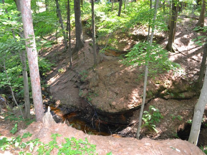 view of a hiking trail at Stand Rock Campground